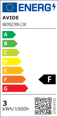 Avide LED Filament Στρογγυλή 2.5W E27 Θερμό 2700K