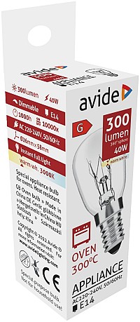 Avide Λάμπα Φούρνου ή Απορροφητήρα 40W E14 Θερμό