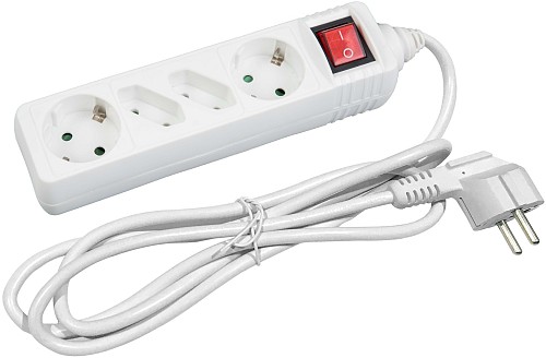 Entac Πολύπριζο 4 Θέσεων με Διακόπτη 2x16A 2x2.5A 3G1.5 1.5m