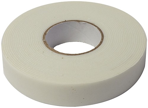 Entac Ταινία Αυτοκόλλητη Αφρώδης Διπλής Όψης 1x19mm Λευκό 2m