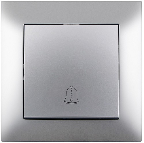 Entac Arnold Recessed doorbell switch Silver