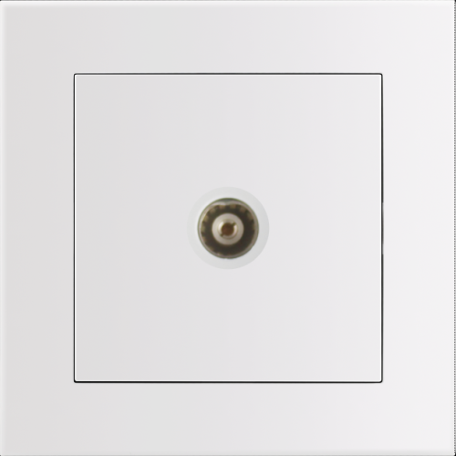 Entac Arnold Recessed wall TV socket End type White