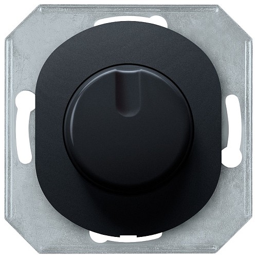 EON E6173.E Dimmer without cover frame with rotary single-pole switch 40-400VA, soft-touch black