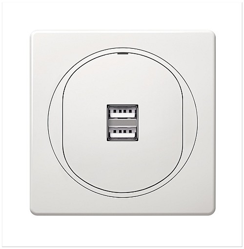 EON 2xUSB charger 2,1A 5V, white