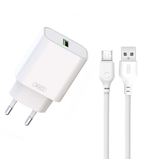 XO L103 (EU) QC3.0 18W Φορτιστής Με Καλώδιο Micro (NB103)