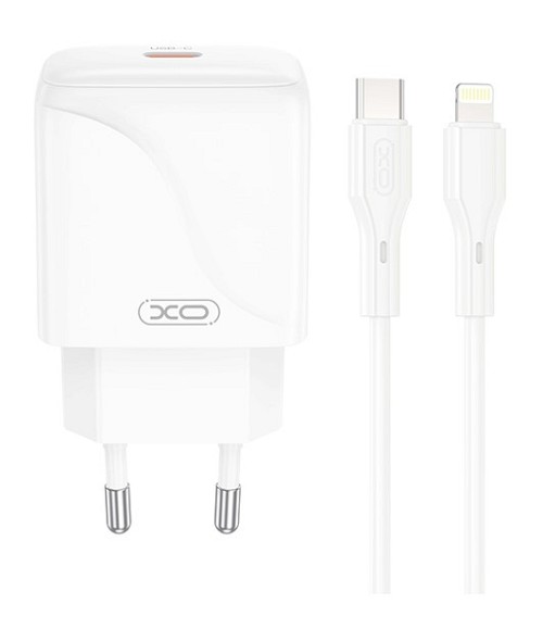XO L141 Φορτιστής Γρήγορης Φόρτισης USB-C 20W με Καλώδιο Lightning