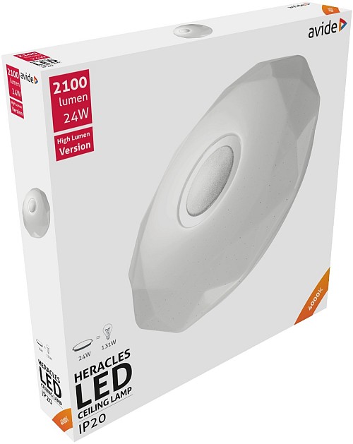 Avide LED Μοντέρνα Πλαφονιέρα Οροφής Heracles 24W 395*66mm Λευκό 4000K