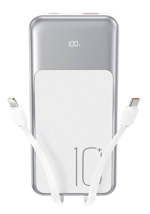 XO PR248 USB-C 20W / USB-A 22.5W Display Fast Charging Powerbank 10000mAh Λευκό