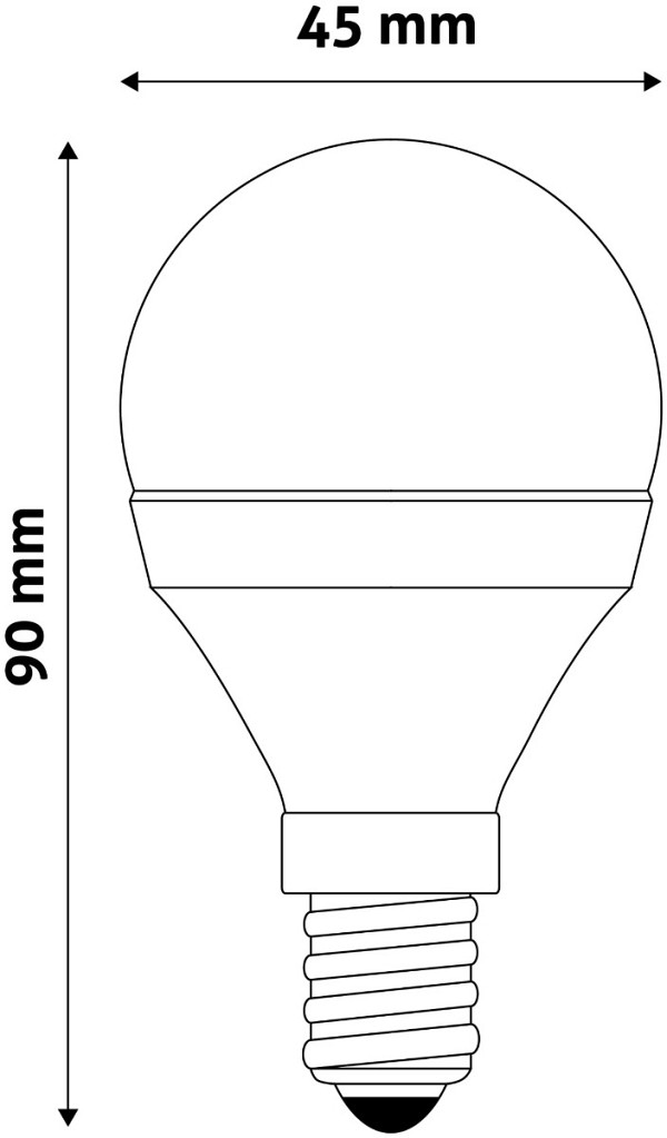 Avide LED Σφαιρική 7W E14  Ψυχρό 6400K Value
