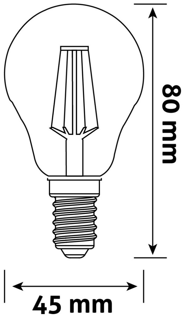 Avide LED Filament Mini Globe 5.9W E14 WW 2700K Dimmable