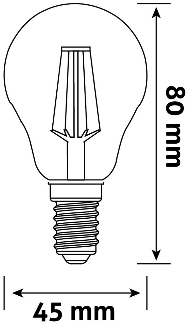 Avide LED Filament Mini Globe 5.9W E14 NW 4000K Dimmable