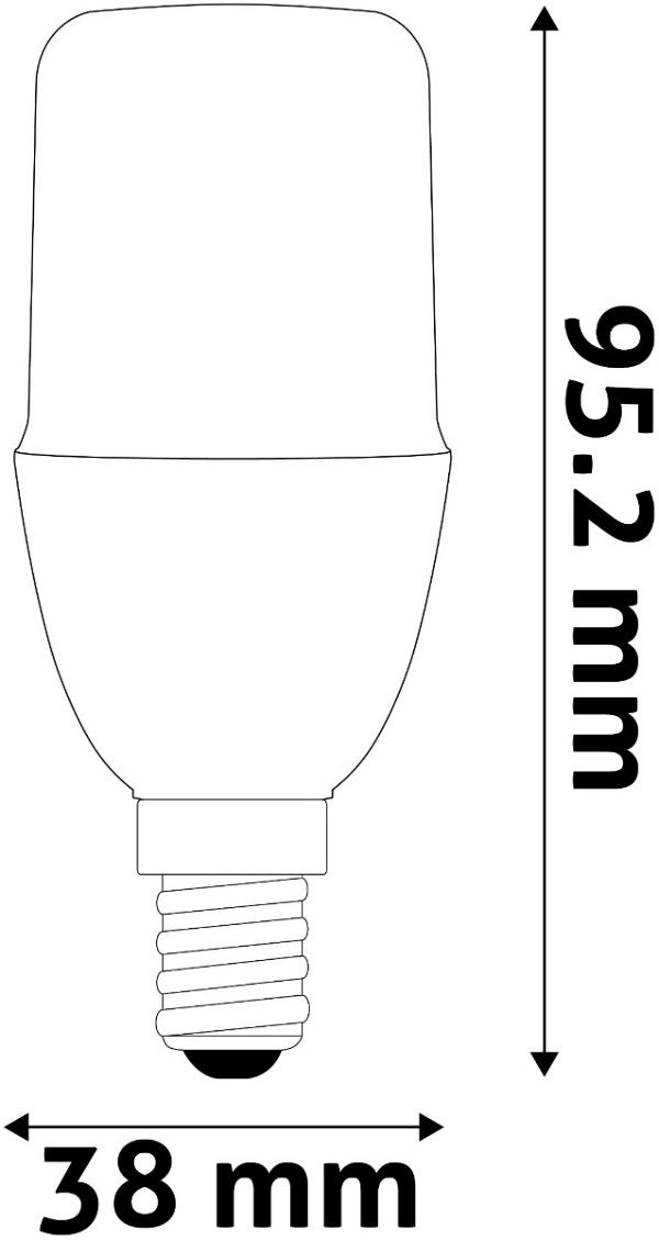 Avide LED Bright Stick Bulb T37 4W E14 Ψυχρό 6400K