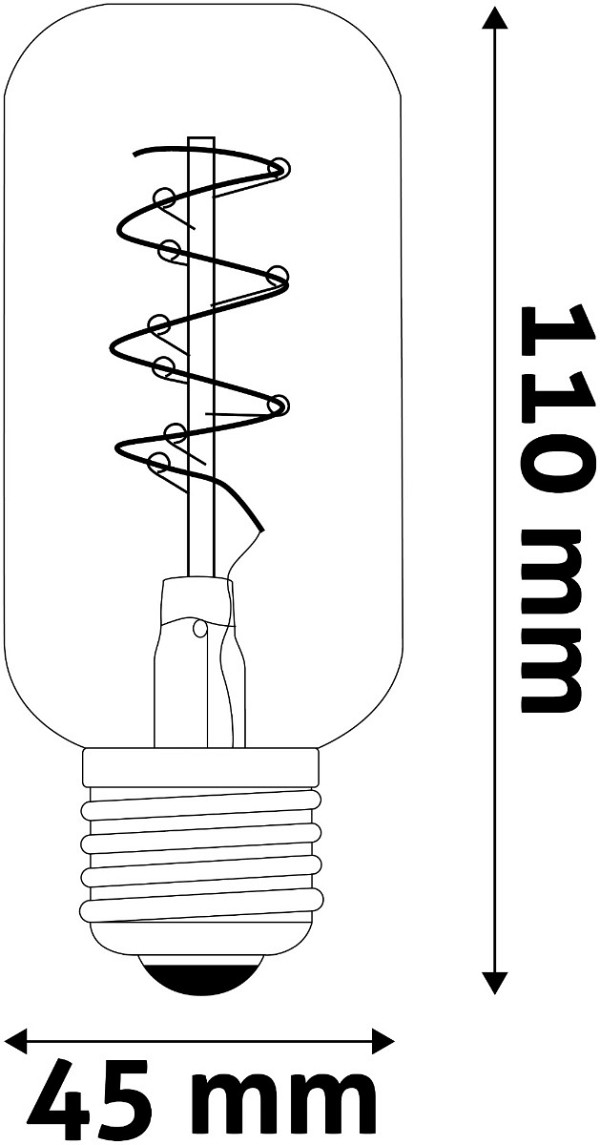 Avide LED Soft Filament T45 4.5W E27 Θερμό 2700K