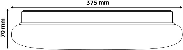 Avide LED Μοντέρνα Πλαφονιέρα Οροφής Larissa 24W 375*70mm Ψυχρό 6400K