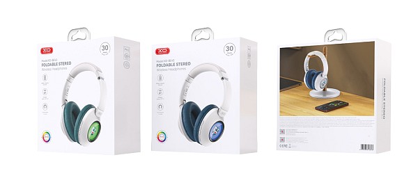 XO BE43 Lion Dancing Αναδιπλούμενα Ακουστικά Bluetooth (Μπλε)