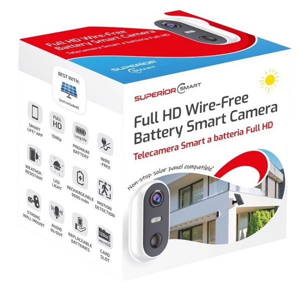 Smart Security Camera iCM004 + Solar Panel (5 W)