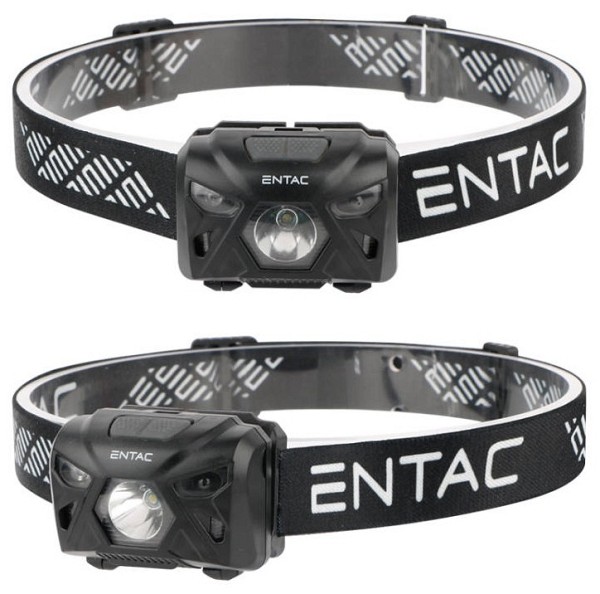 Entac Φακός Κεφαλής 5W Με Αισθητήρα Κίνησης XPE + Κόκκινο Φως - Μαύρο