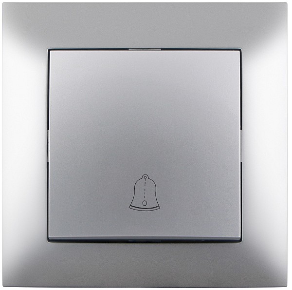 Entac Arnold Recessed doorbell switch Silver