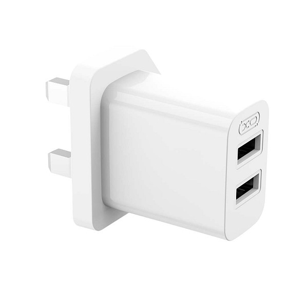 XO L109 (UK) Dual USB-A 2.4A Charger with Micro cable