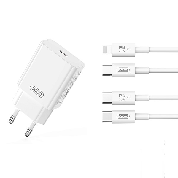 XO L126 USB-C PD20W Fast Charging Charger with Type-C cable(NB-Q190A)