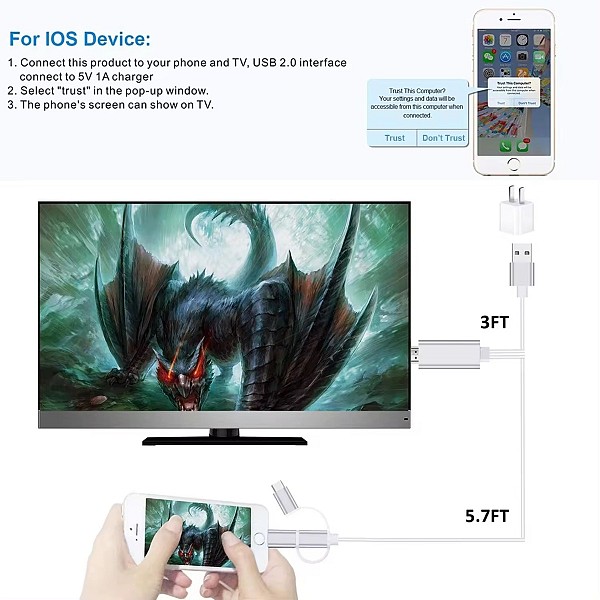 Αντάπτορας 3 σε 1 Type-C 8pin Micro HDTV