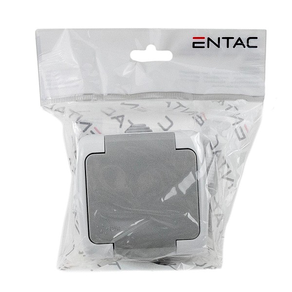 Entac Stephan surface mounted wall socket earthed IP54