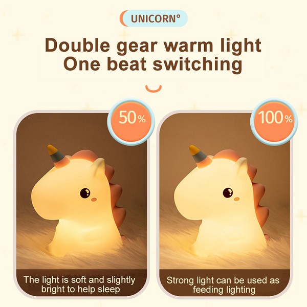 ATC LED Μονόκερος Φωτάκι Νυκτός Σιλικόνης