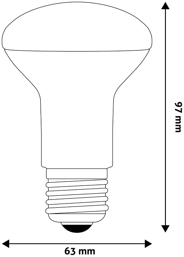 Avide LED R63 8W E27 Ψυχρό 6400K