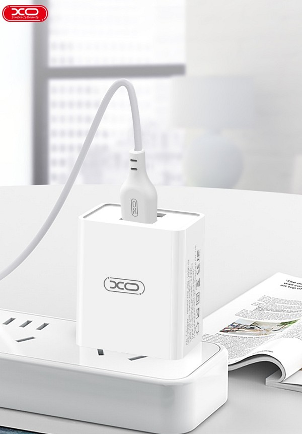 XO L65EU 2.4A Διπλής Θύρας USB Φορτιστής for Type-C