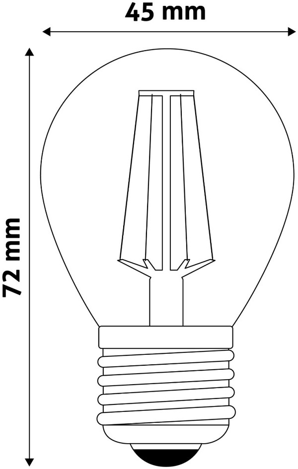 Avide LED Filament Σφαιρική  4W E27 360° Λευκό 4000K