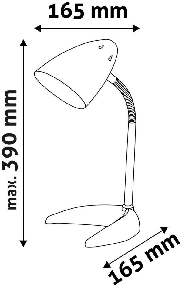 Avide Basic Φωτιστικό Γραφείου C Base S Ασημί