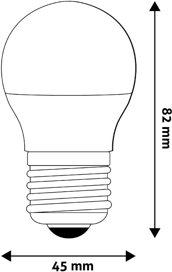 Avide LED Σφαιρική G45 4.5W E27 Λευκό 4000K