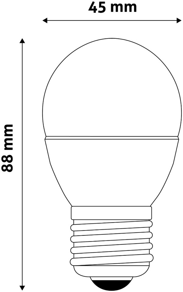 Avide LED Σφαιρική 7W E27 Θερμό 3000K Value