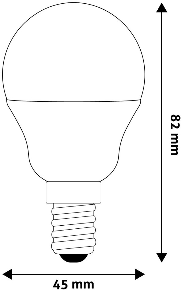 Avide LED Σφαιρική G45 6.5W E14 Θερμό 3000K Υψηλής Φωτεινότητας