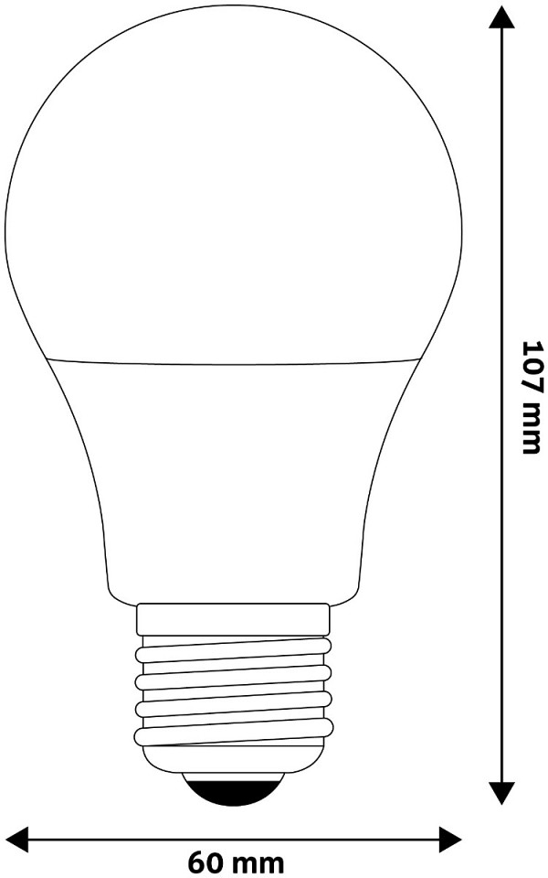 Avide LED Κοινή A60 8W E27 Λευκό 4000K