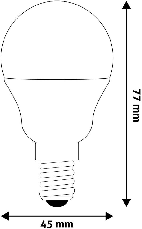 Avide LED Σφαιρική G45 2.5W E14 Ψυχρό 6400K Υψηλής Φωτεινότητας