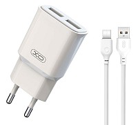 XO L92C EU Διπλός 2.4A Φορτιστής με Καλώδιο Type-c