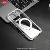 XO K31 iP 16 Pro Max 6,9 TPU+Ακρυλική Μαγνητική Θήκη Τηλεφώνου Λευκό
