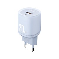 XO L144(EU) PD20W 1USB-A+1USB-C Φορτιστής Μπλε