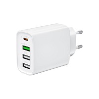 XO L120 (EU) Φορτιστής γρήγορης φόρτισης πολλαπλών θυρών με καλώδιο Micro (NB189A)