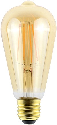 Avide LED Filament ST57 7W E27 360° Θερμό 2500K Ντιμαριζόμενο/Κεχριμπάρι