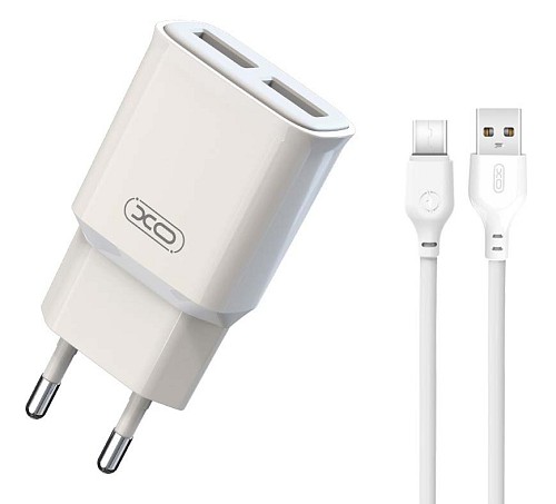 XO L92C EU Διπλός 2.4A Φορτιστής με Καλώδιο Type-c