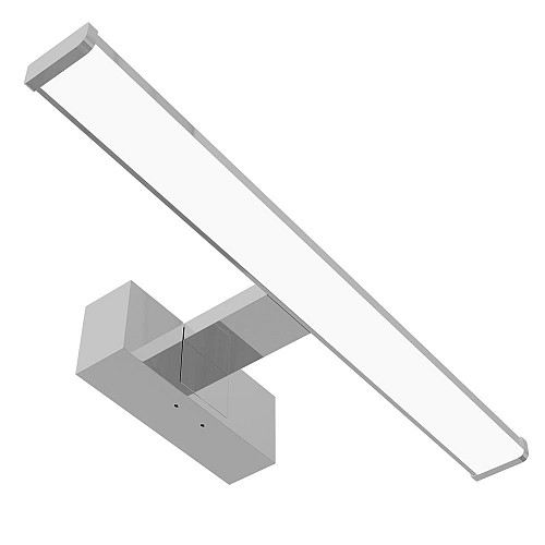 Avide LED Τετράγωνο Φωτιστικό Καθρέφτη Chrome Alu 400mm NW 4000K 8W IP44