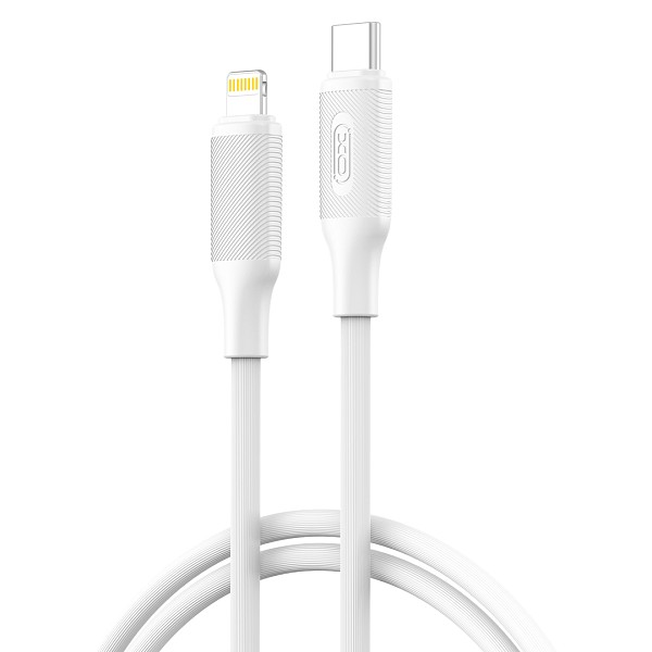 XO NB-Q265A PD 27W Type-C σε Lightning Μινιμαλιστικό Καλώδιο (Λευκό)