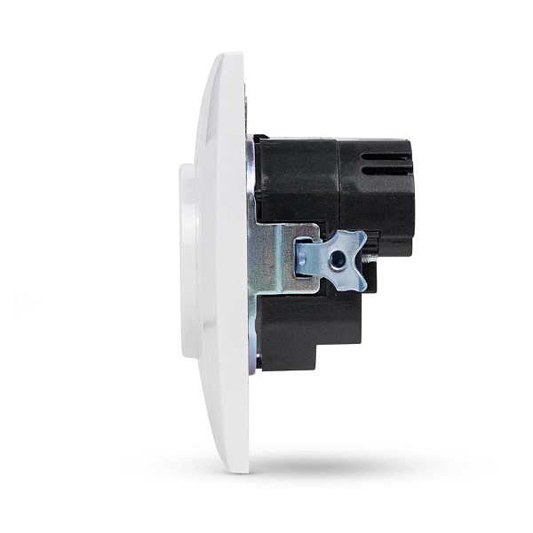 Entac Arnold Recessed wall socket earthed + 2 USB 2.1A (total) White