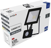 Avide LED Προβολέας Slim SMD  20W Ψυχρό 6400K Φωτοκύτταρο Value