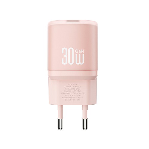 XO L150 (EU) 30W Μονός Γρήγορος Φορτιστής USB-C Ροζ