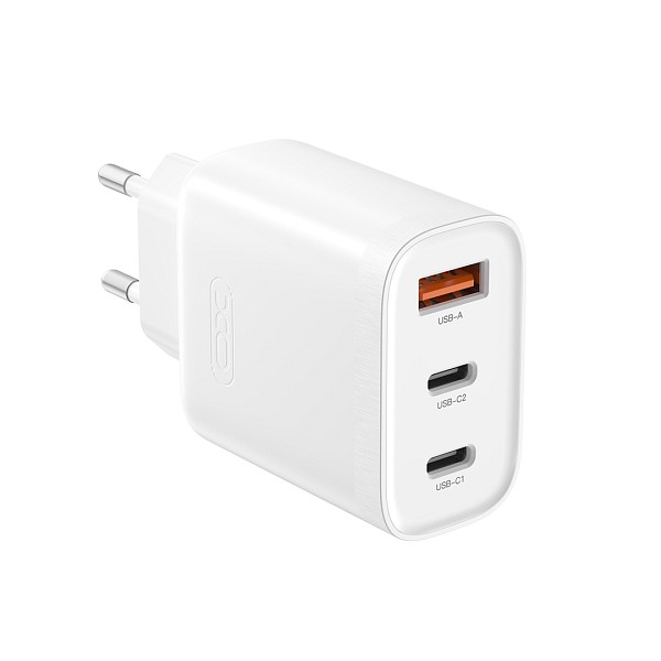 XO L117 (EU) PD/QC (2USB-C+1USB-A) Φορτιστής Γρήγορης Φόρτισης