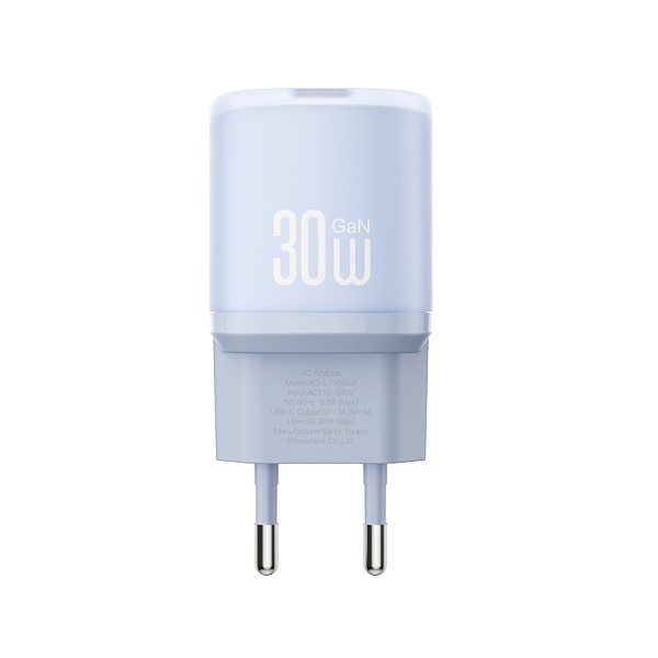 XO L150 (EU) 30W Μονός Γρήγορος Φορτιστής USB-C Μπλε