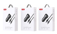 XO CC53 Dual USB 12W Φορτιστής Αυτοκινήτου Καλώδιο Type-C